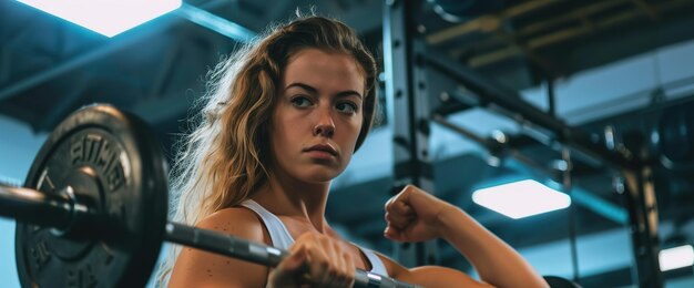 Una ragazza di fitness con un corpo perfetto Ritratto di una ragazza sportiva