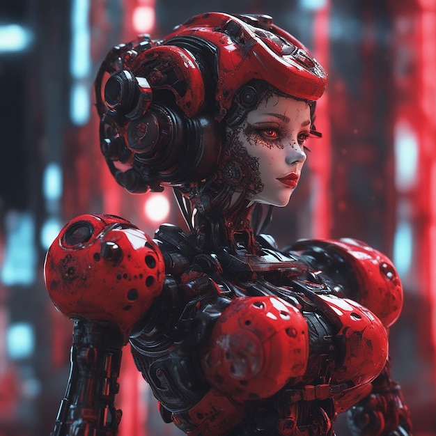 Una ragazza robot carina