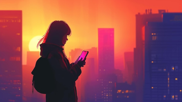 una ragazza sta tenendo il cellulare il cellulare