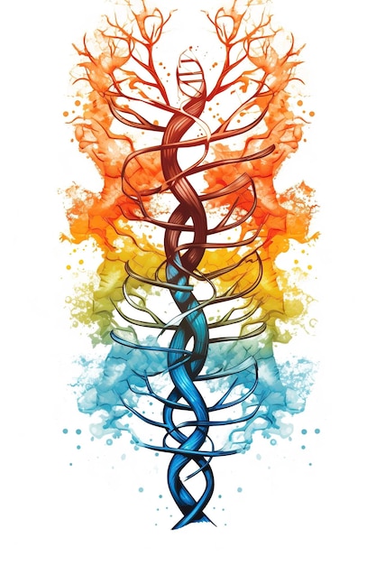 Una rappresentazione artistica di una doppia elica del DNA
