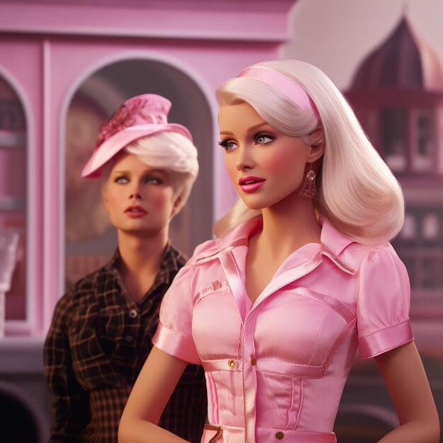 una rappresentazione unica di Barbie come viaggiatrice nel tempo