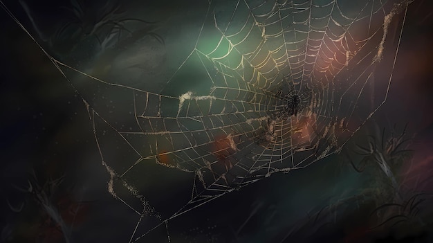 Una rete di ragno nel buio