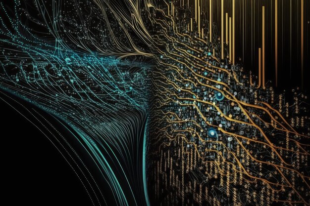 Una rete neurale che interpreta ed elabora i dati per un'applicazione specifica