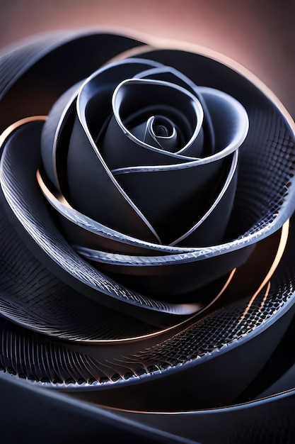 Una rosa fatta di nero e oro