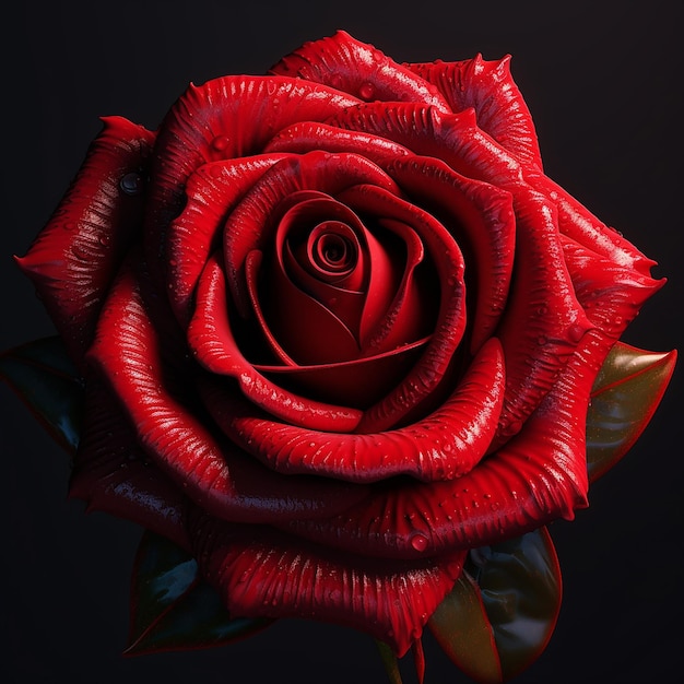 Una rosa rossa con sopra il numero 7