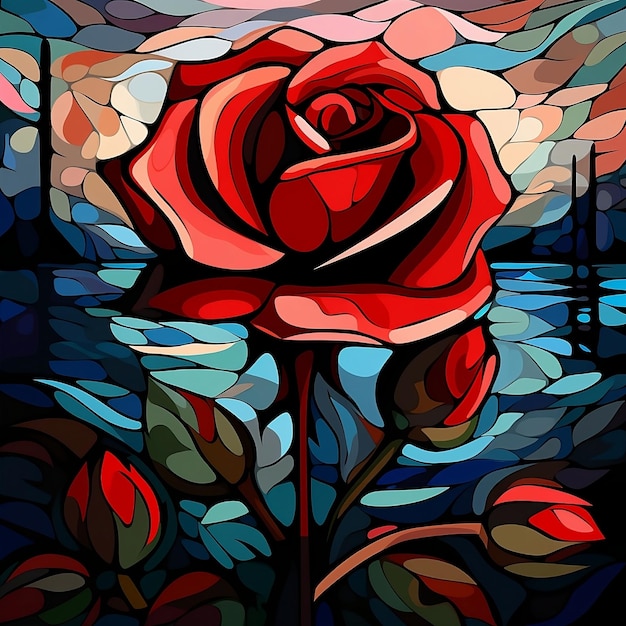 Una rosa rossa