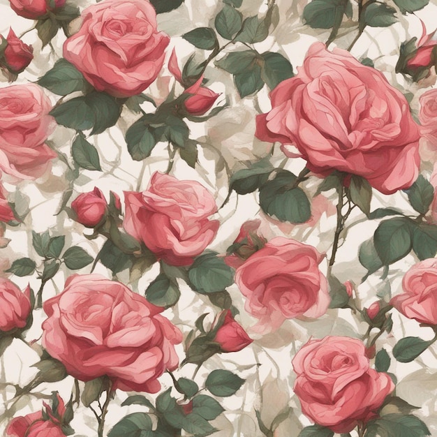 Una rosa senza soluzione di continuità arte digitale patten