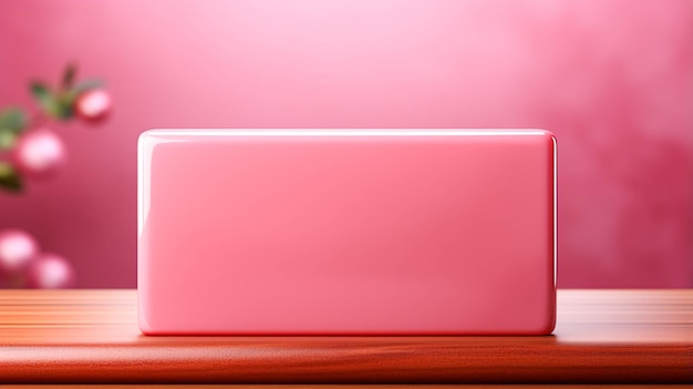 Una saponetta rosa su sfondo rosa
