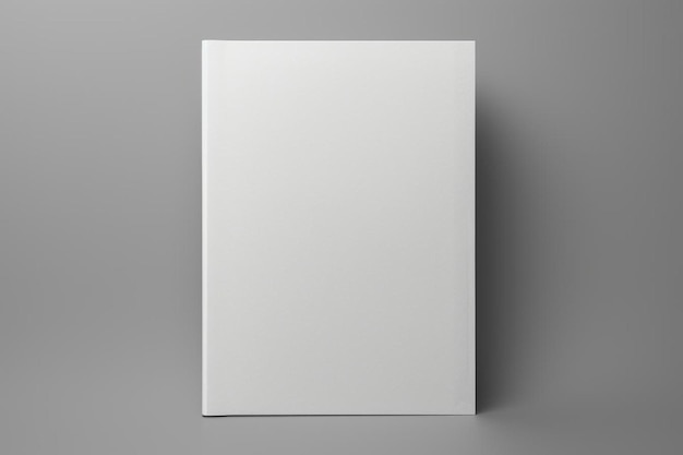 una scatola bianca su uno sfondo grigio