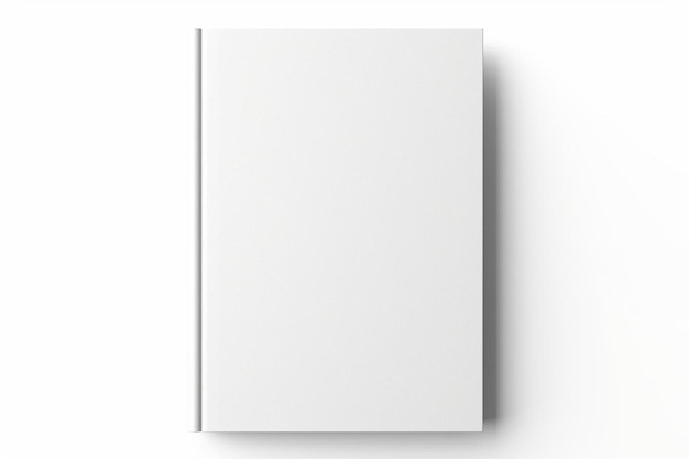 una scatola bianca vuota su una superficie bianca