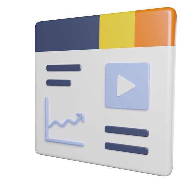 una scatola colorata con un logo blu e giallo