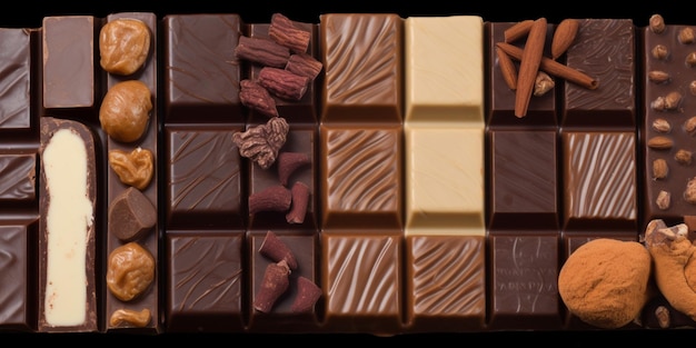 Una scatola di cioccolatini con gusti diversi