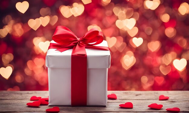 Una scatola di regali di cuore per il giorno di San Valentino