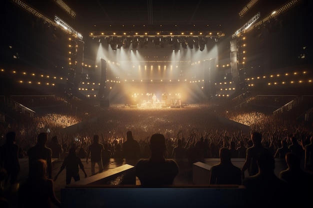 Una scena dal palco della O2 Arena