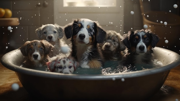 Una scena del film Bagno per cani