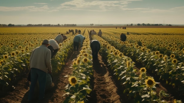 Una scena del film I girasoli