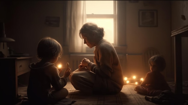 Una scena del film La luce della candela