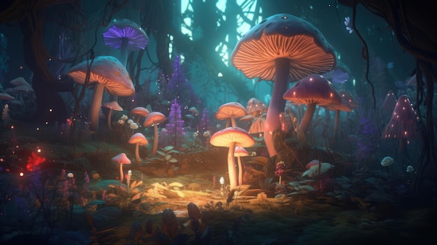 Una scena del gioco dei funghi