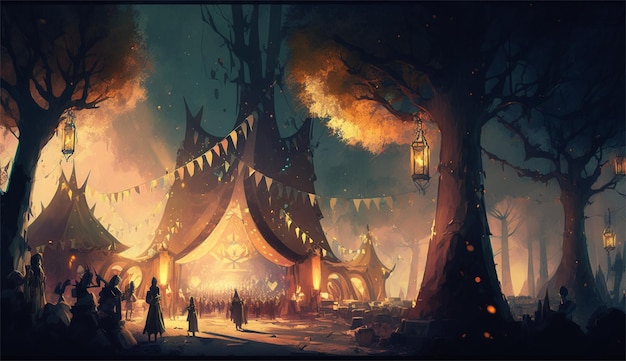 Una scena del gioco La tenda magica