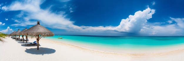 Una scena di spiaggia con una barca in primo piano e un cielo nuvoloso sullo sfondo.