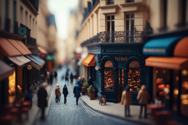 Una scena di strada con un negozio chiamato patas.