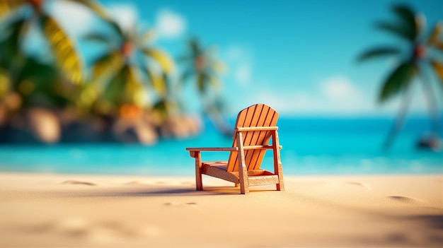 Una scena in spiaggia con due sedie e una spiaggia