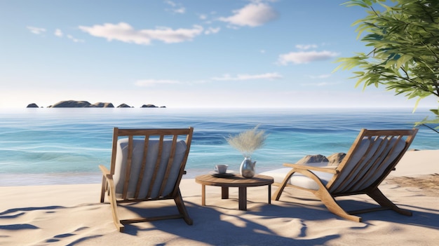 Una scena serena sulla spiaggia perfetta per le riunioni virtuali