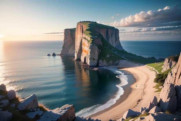 Una scogliera sulla costa dell'isola di cortez