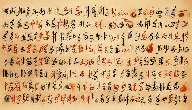 una scrittura straniera uno strano sistema di scrittura sillabica