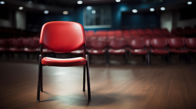 Una sedia vuota nel teatro
