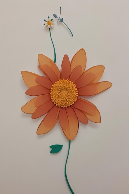 Una semplice arte floreale minimalista con colori tenui utilizzando lo stile Boho