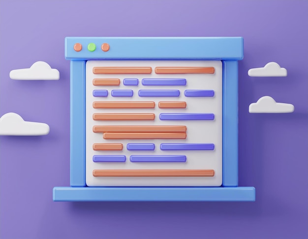 Una semplice illustrazione di codice nel cloud