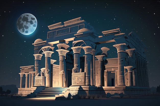 Una serata romantica nell'antico tempio egiziano di Kom Ombo