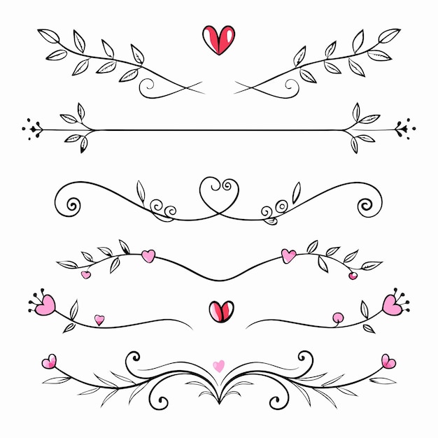 una serie di disegni diversi con le parole amore e amore