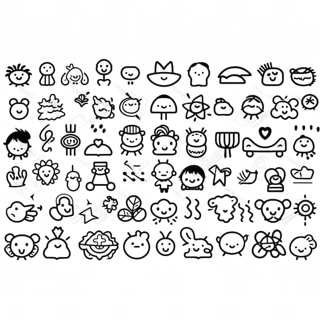 una serie di emoji