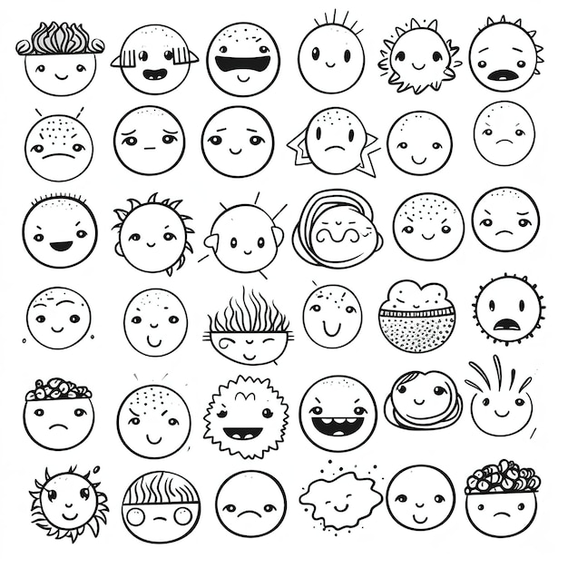 una serie di emoji