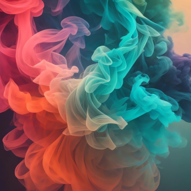 una serie di fumi colorati sfondo astratto arcobaleno