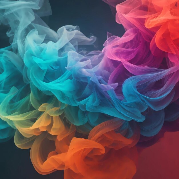 una serie di fumi colorati sfondo astratto