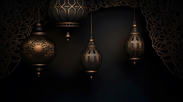 Una serie di lampade dai motivi arabi con tecnologia generativa ai