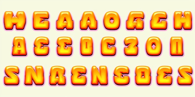 una serie di lettere arancione e gialle con le lettere q g su di esse