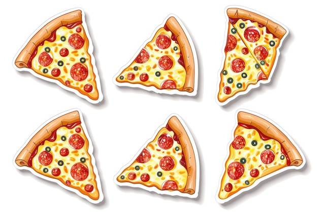 una serie di pizze diverse