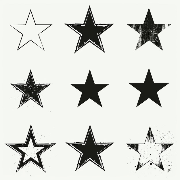 una serie di stelle con uno sfondo bianco che dice " il numero 5 "