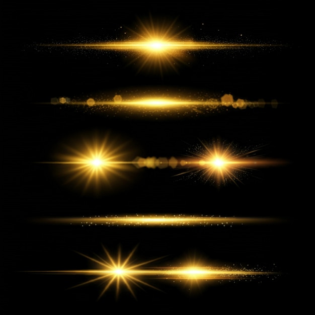 una serie di stelle d'oro e la parola " stella " su uno sfondo nero
