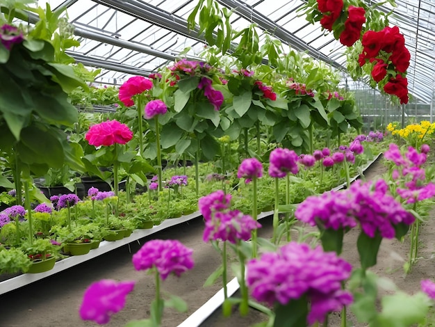 Una serra con sopra un mazzo di fiori