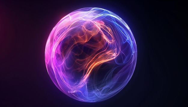 una sfera con la parola fuoco su di essa