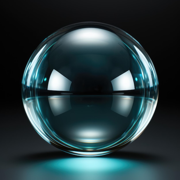 Una sfera di vetro astratta