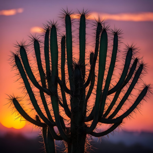 una silhouette di cactus