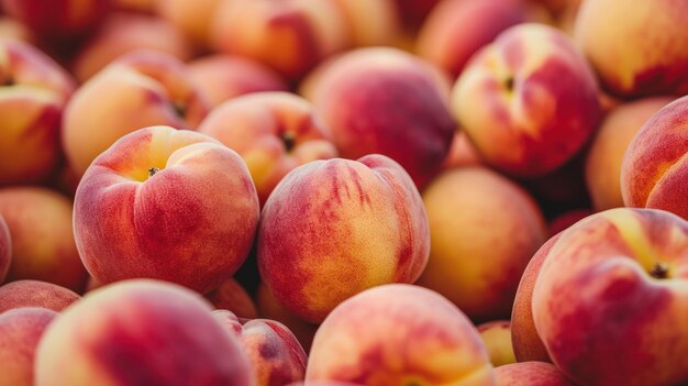 Una sinfonia di delizie succose Un'incredibile pila di deliziose pesche