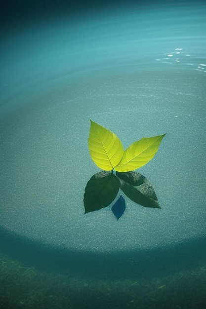 Una singola goccia d'acqua luccicante si aggrappa delicatamente al bordo di un sottile ramo d'albero in posizione