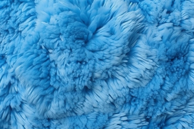 Una soffice coperta blu che ha molta consistenza.